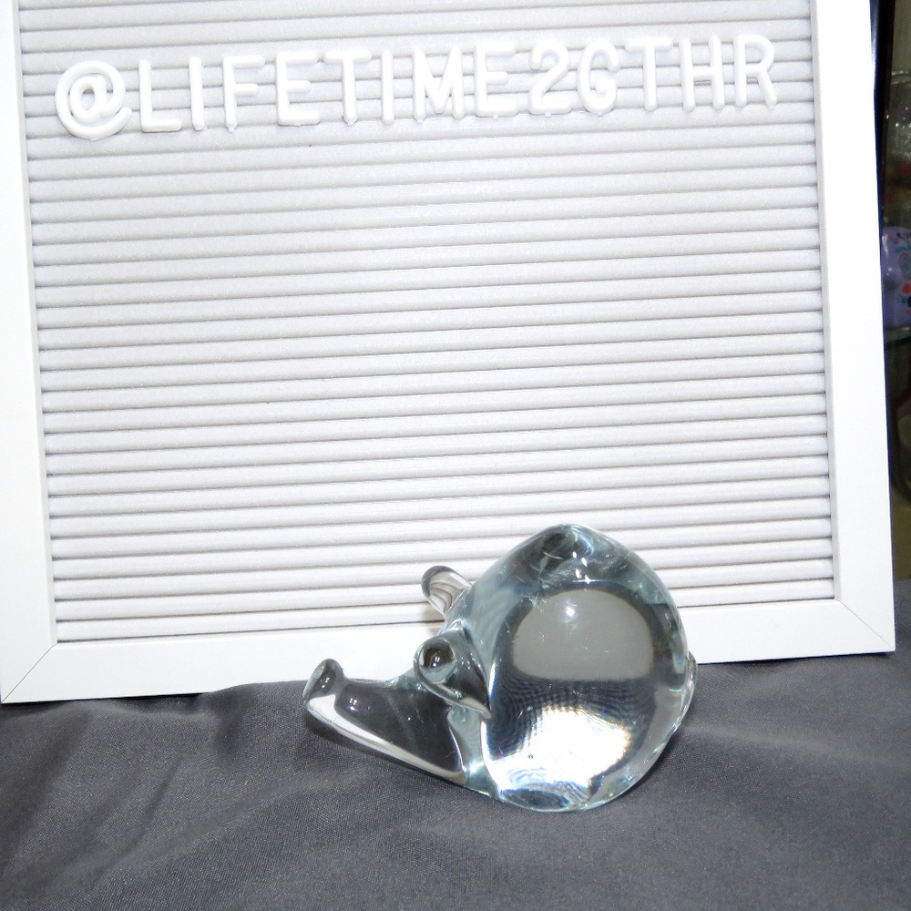 Clear Pig Glass Paperweight